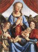 Leonardo there Vinci and Andrea del Verrocchio, madonna with the child and angels